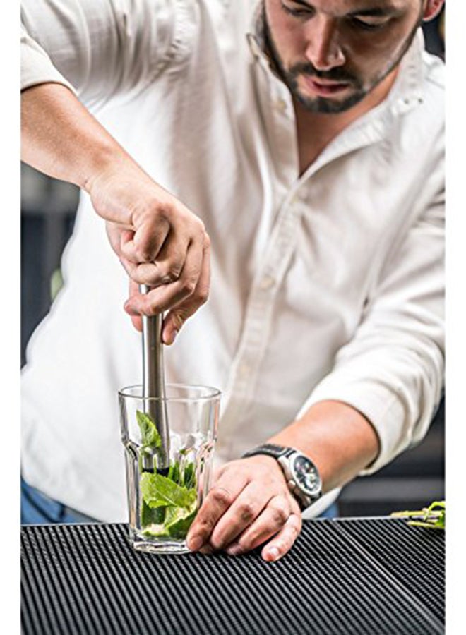 Cresimo Stainless Steel Cocktail Muddler With Mixing Spoon Silver 500grams - Image 3